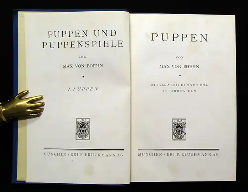 Boehn Puppen 1929 266 Abb. 15 Farbtafeln Kunst Kultur Puppenspiele