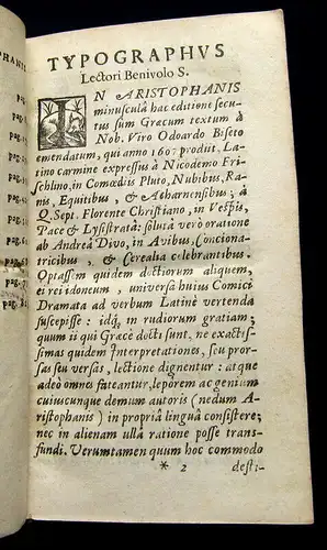 Aristophane 1625 Aristophanis/Comoediae undecim/graece & latine/cum indic...am