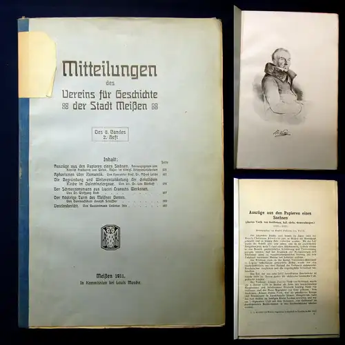 Mitteilungen des Vereins für Geschichte der Stadt Meißen 1911 Geschichte mb