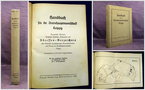 Linke Handbuch für die Amtshauptmannschaft L 1926 200 Abb. 6 Pläne 1 Wegekarte
