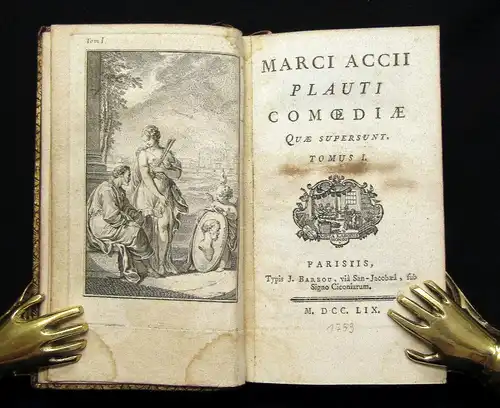 Marci Accii Plauti Comediae 3 Bde. komplett 1759 Belletristik Lyrik js