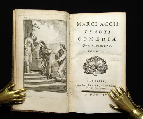 Marci Accii Plauti Comediae 3 Bde. komplett 1759 Belletristik Lyrik js