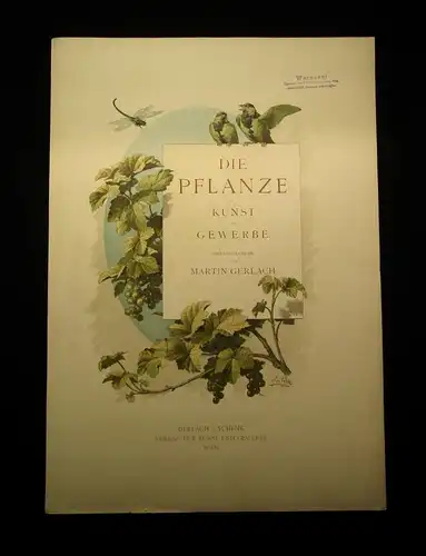 Patek, Franz/ Martin Gerlach Die Pflanze in Gast und Gewerbe 1886 Titelblatt