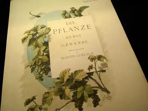 Patek, Franz/ Martin Gerlach Die Pflanze in Gast und Gewerbe 1886 Titelblatt