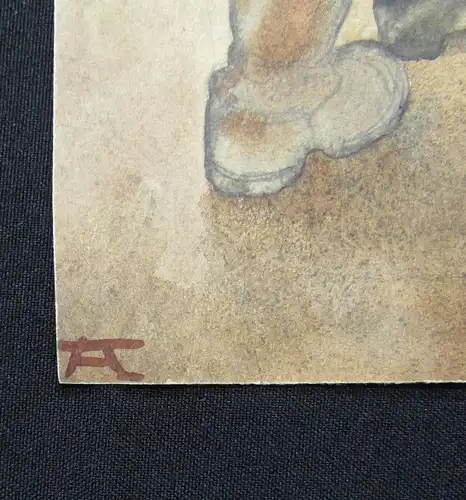 Walter, Albert Aquarell über Bleistift "Bauern auf Feld" Monogramm "A" um 1930