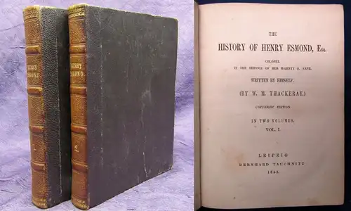 Thakeray The History of Henry Esmond, Esq. 2 Bde. 1852 Belletristik Lyrik