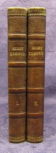 Thakeray The History of Henry Esmond, Esq. 2 Bde. 1852 Belletristik Lyrik