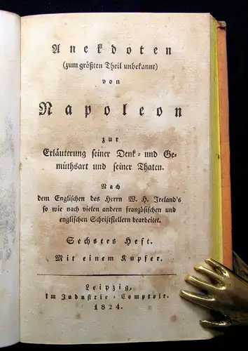 Ireland Anekdoten (zum größten Theil unbekannt) von Napoleon 24 in 8, 1823-1828