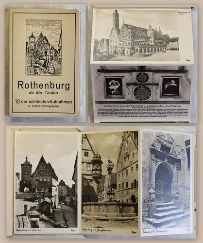 12 Fotopostkarten Rothenburg ob der Tauber um 1935 Bayern Ansichtskarten xz