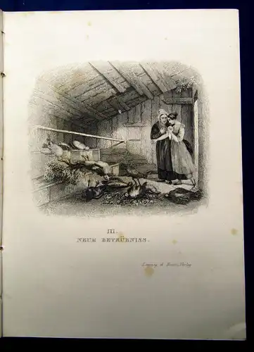 Eberhard, A.G. Hannchen und die Küchlein um 1860 Stahlstiche am