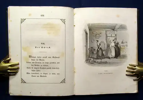 Eberhard, A.G. Hannchen und die Küchlein um 1860 Stahlstiche am