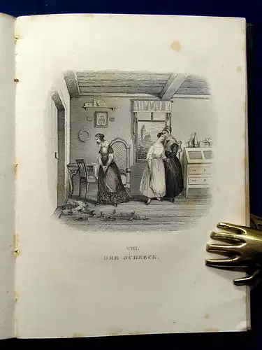 Eberhard, A.G. Hannchen und die Küchlein um 1860 Stahlstiche am