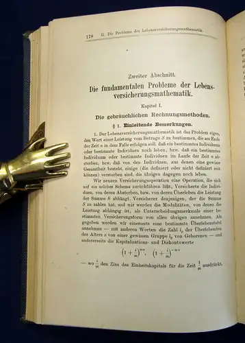 Broggi Versicherungsmathematik 1911 Naturwissenschaften Physik Mathematik mb