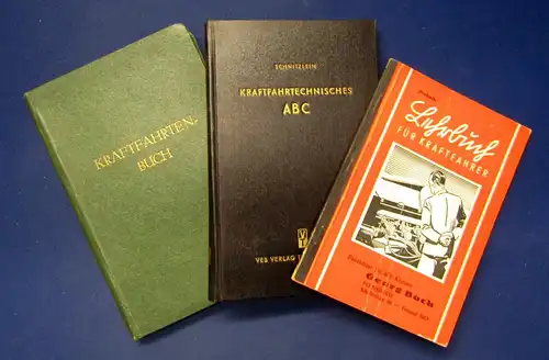 Bock Schnitzlein Kraftfahrtenbücher 3 Bde 1941/42 1961 Technik altes Handwerk mb