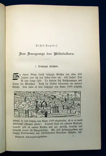 Buchwald Reformationsgeschichte der Stadt Leipzig 1900 illustr. Geschichte mb