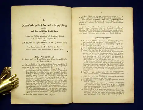 Ortschaftsverzeichnis der Herzogthümer Coburg und Gotha 1871 Geschichte mb