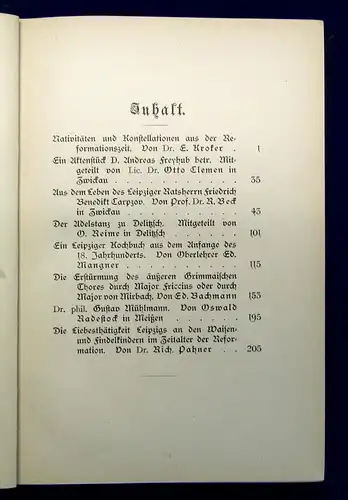 Schriften des Vereins für die Geschichte Leipzigs Bd. 6 1900 Geschichte mb