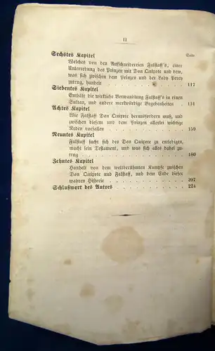 Schüller Don Quirote und Falstaff Novelle Or. Broschur EA 1858 Belletrsitik js