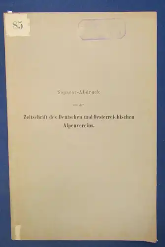 Seperat- Abdruck Ueber die optische Täuschung im Gebirge 1882 Forschung js