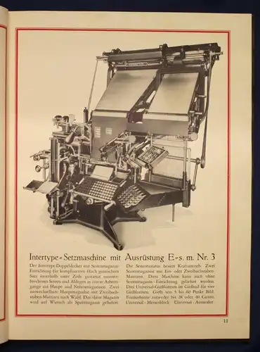 Die Intertype in Wort und Bild um 1920 Setzmachine Industrie Wirtschaft sf