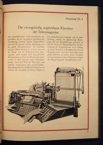 Die Intertype in Wort und Bild um 1920 Setzmachine Industrie Wirtschaft sf