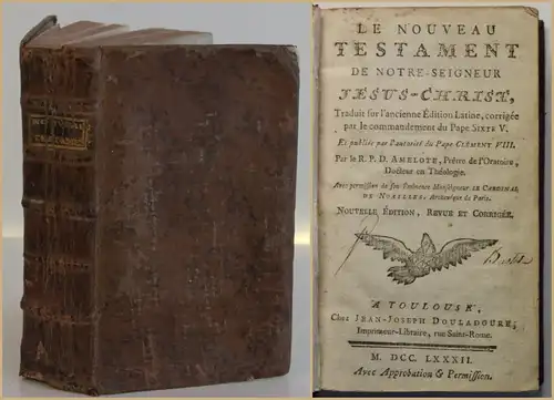 Le Nouveau Testament de Notre Seigneur Jesus-Christ 1782 Religion Französisch sf