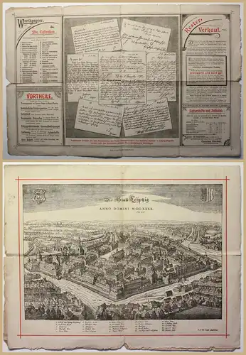 Orig. Prospekt Die Stadt Leipzig 1894 Sachsen Geografie Geschichte Geographie sf