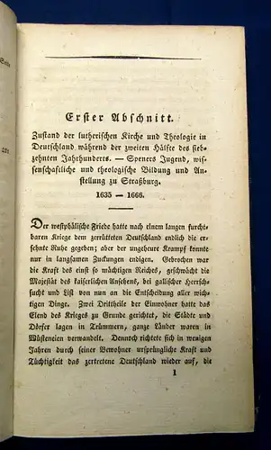 Hoßbach Philipp Jakob Spener Eine kirchenhistorische Darstellung 1828 2 Bände mb