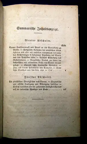 Hoßbach Philipp Jakob Spener Eine kirchenhistorische Darstellung 1828 2 Bände mb