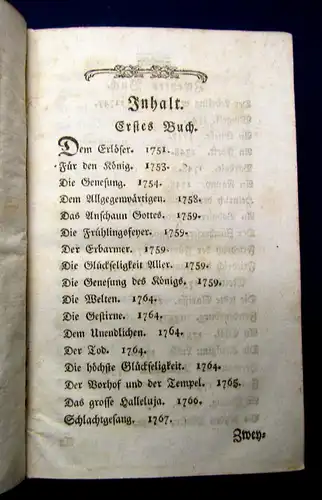 Klopstock Oden und Lieder  2 Bände in 1  1776 Belletristik Balladen mb