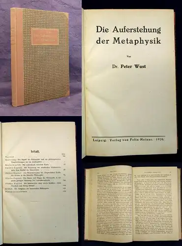 Wust Die Auferstehung der Metaphysik Erstausgabe 1920 selten Wissen js