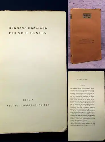 Herriegel Das neue Denken 1928 Philosophie Fragestellungen Wissenschaft js