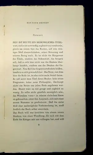 Herriegel Das neue Denken 1928 Philosophie Fragestellungen Wissenschaft js