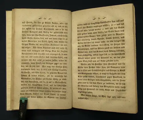 Arndt Der Rhein, Teutschlands Strom, aber nicht Teutschlands Gränze 1813 js