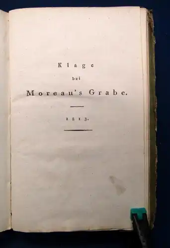 Müchler Gedichte. Niedergelegt auf dem Altar des Vaterlandes 1813 Militaria js