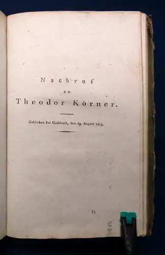 Müchler Gedichte. Niedergelegt auf dem Altar des Vaterlandes 1813 Militaria js