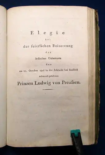 Müchler Gedichte. Niedergelegt auf dem Altar des Vaterlandes 1813 Militaria js