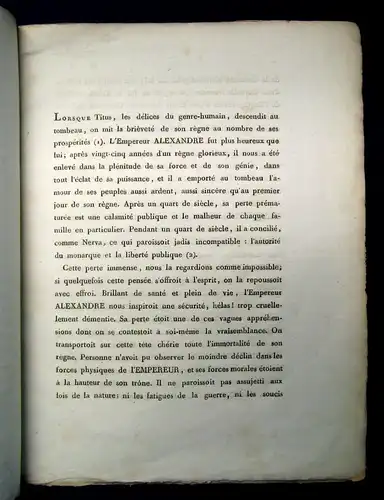 Uvarov A la Mémoire de L'empereur Alexandre 1826 Militaria Militär Geschichte js