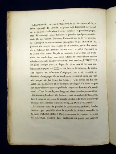 Uvarov A la Mémoire de L'empereur Alexandre 1826 Militaria Militär Geschichte js