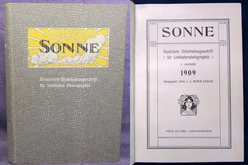 Kiesling Sonne ill. Unterhaltungsschrift Liebhaberphotographie 1909 5 Jg. js