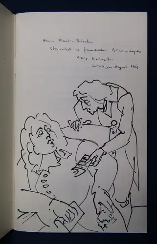 Kalenter, Ossip Kurioses von Büchern und Bücherschreibern 1963 Signatur vors  js