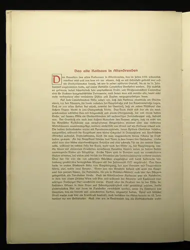 Bruck Dresdens alte Rathäuser Festschrift des Vereins für Geschichte 1910