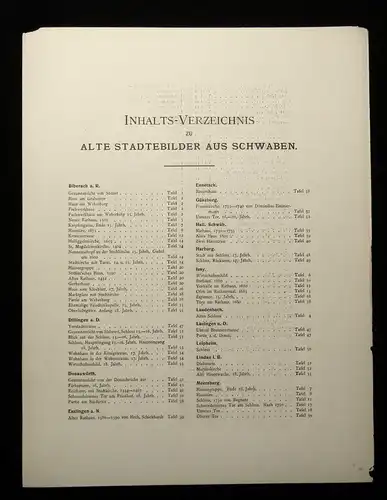 Baum Julius /Kick Alte Städtebilder aus Schwaben 1.Band 1910 Ortskunde Geografie