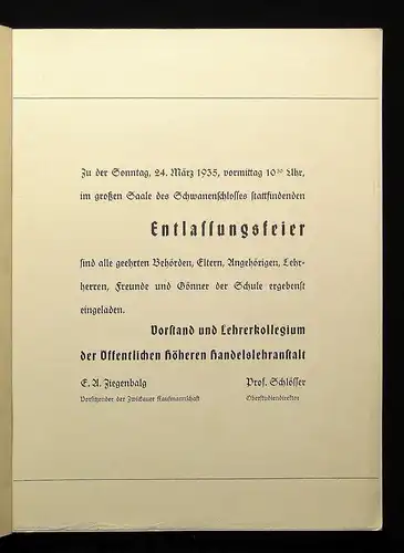 Schlösser, Norbert Eine Kaufmannsschule in deutscher Zeitwende 1931-1935