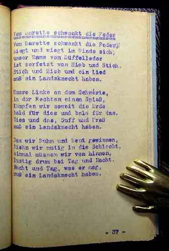 Liederbuch der W.u.Kl. Vereinigung D. Lössnitz 1912-1972 Sehr Selten Lieder