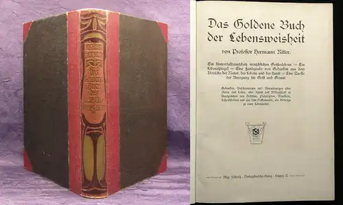 Ritter Das Godlene Buch der Lebensweisheit um 1900 Lebensspiegel Fundgrube