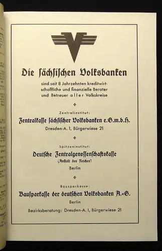 Das Sachsenbuch 1943 (frühere Handbuch für Sachsen) Ortsverzeichnis 127.Jhg.