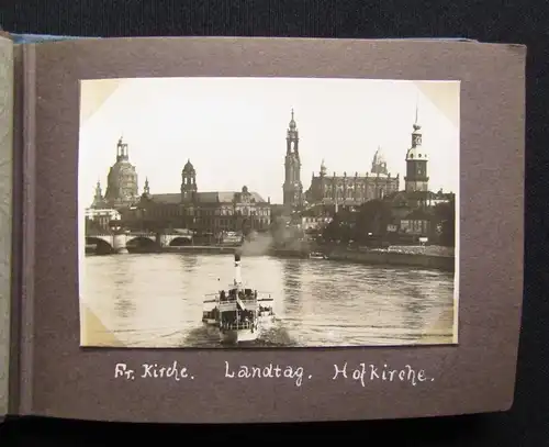 Fotoalbum mit 23 Fotographien von Dresden und der Sächs. Schweiz um 1930 9x14 cm