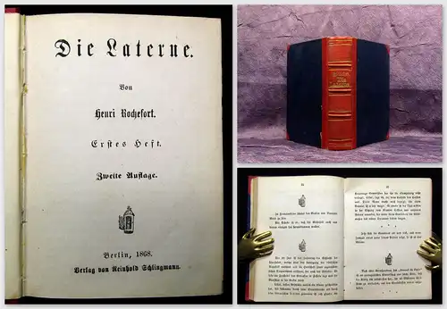 Rochefort Die Laterne Hefte 1-6 und 8 1868 Belletristik Literatur Lyrik