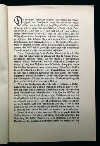 Förster Streifzüge durch die Pflanzenwelt der sächs.-böhm. Schweiz 1927 Botanik